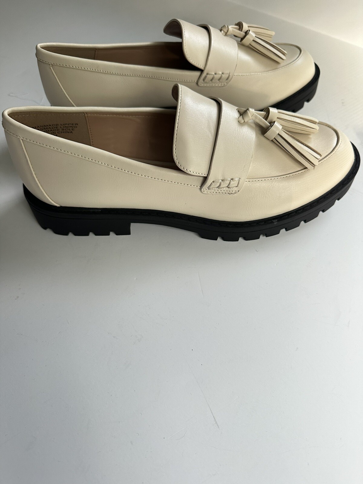 SAOLA NUOVE SCARPE MOCASSINI LOFT 9 ANSE SUOLA NAPPA AVORIO vedi misure ANN TAYLOR