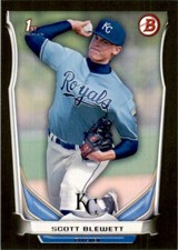 2014 Bowman Draft Picks Black Asia Scott Blewett Kansas City Royals #DP54