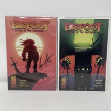 Bigfoot : Sword Of The Earthman #1 & 2 Signed Brew House Comics Josh Henaman