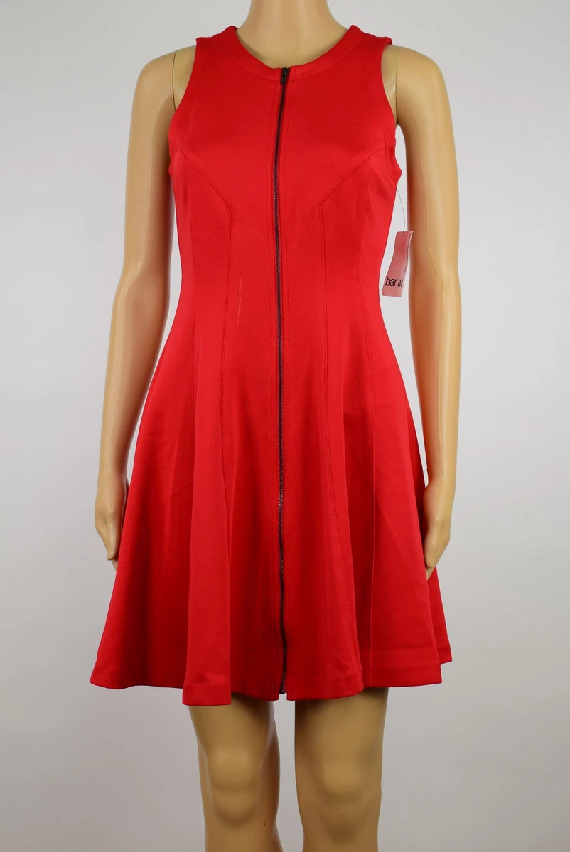 Zip front fit and flare shop dress