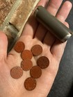 Nice! WORKING Vintage DISPENSER With 8 OPA RED POINT WWII Rationing Tokens