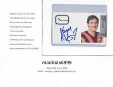 Stan Smyl Vancouver Canucks AUTOGRAPH AUTO SIGNED INDEX HOCKEY CARD 100% COA