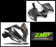 NEW KAWASAKI KFX450R 08-14 BLACK CARBON FIBER ONE PIECE FRONT AND REAR FENDERS