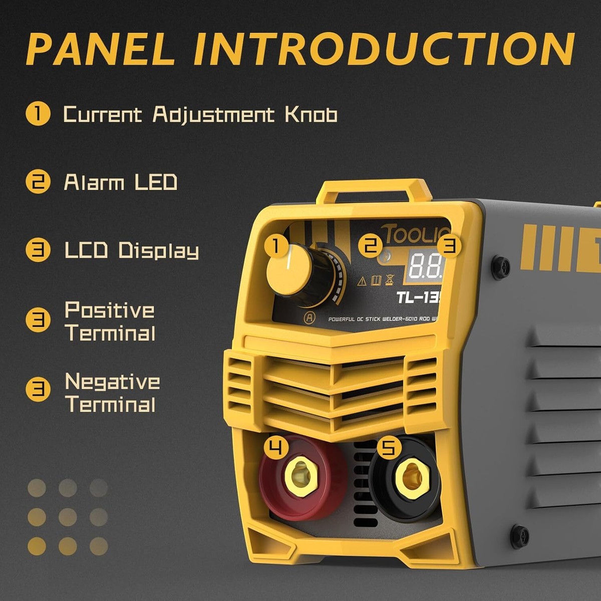 TOOLIOM 135A 110V Stick Welder MMA arc Machine dc Inverter Welder