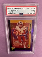 2021 Panini CHRN FLUX Zach Wilson #235 RC Rookie-PURPLE PRIZM /99 PSA 9 MINT