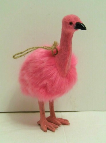 Playa Tropical Isla Tiki Luau Peluche Rosa Pluma Flamenco Adorno Costero - Imagen 2 de 9