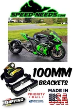2016+ KAWASAKI ZX10R ZH2 H2 SUSPENSION LOWERING STRAPS & 100mm CALIPER BRACKETS