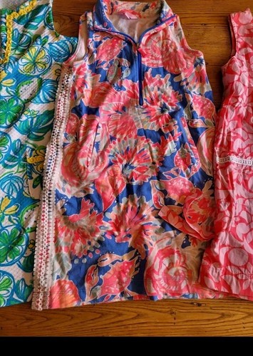 Lilly Pulitzer PINK/WHITE TAG girls dress lot LG SHIFT SLEEVELESS SET OF 4 - Picture 3 of 9