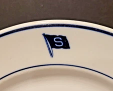 STANDARD OIL  Steamship  O.P.CO.  Syracuse China 9" Plate  1930  OIL Co.   HTF