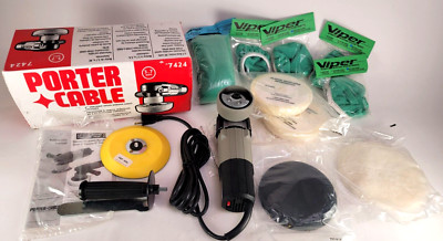 NEW - Porter Cable 6'' Random Orbital Polisher / Buffer  7424 - With Accessories