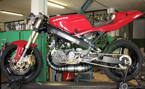 YAMAHA RZ350 YPVS CAGIVA MITO WITH STAINLESS SILENCER JOLLYMOTO EXHAUST - Picture 2 of 5