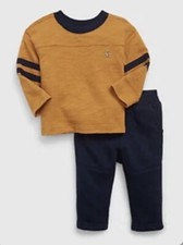 GapBaby 2-Piece Oufit Set Cornacopia Yellow Blue Sz: 0-3 Months NIP & TAGS