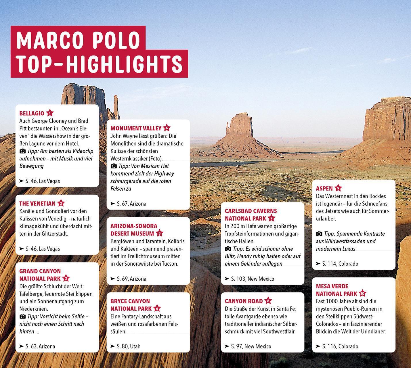 Thumbnail - Marco Polo Reiseführer Usa Südwest, Las Vegas, Colorado, Mexico,
