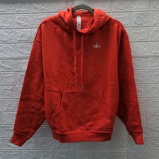 New Alo Yoga Accolade Hoodie Bright Red Unisex Size S/P