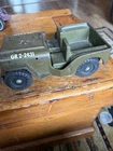 Vintage Tonka Tin Military Jeep Toy Green for Ages 17 Years & Up