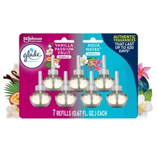 Glade PlugIns Air Freshener Refills 7pk - Vanilla Passion Fruit & Aqua Waves