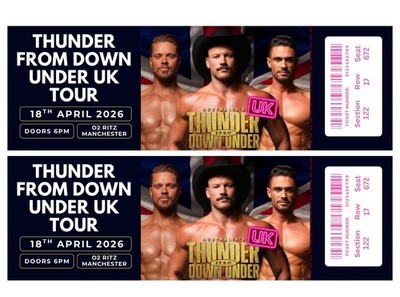 Thunder From Down Under Personalised Souvenir Mock Ticket Surprise