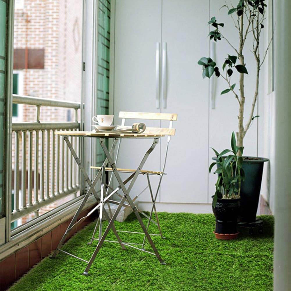 ⊹Artificial Lawn Grass Turf Interlocking Grass Tile Lawn Rug For Garden Bonsai