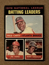 1971 Topps #62 Batting Leaders Rico Carty/ Joe Torre / Manny Sanguillen HOF