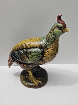Vintage Gift Gallery Japan Colorful Cute Quail Ceramic Figurine Statue 10'' tall