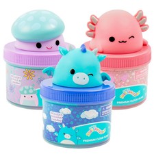 Squishmallows Cloud Slime 3-Pack with 9 Add-Ins, 8 oz - Premium Kids Toy Set