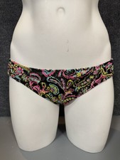 Retired Victoria  s Secret Black Paisley Bikini Bottoms Size Medium  