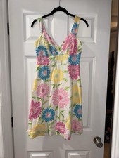 Vintage Lilly Pulitzer Y2k Floral Tropical Summer Spring Sum Dress Size 4