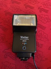 Vivitar Auto Thyristor 2800 Shoe Mount Camera Flash Powers On AS-IS