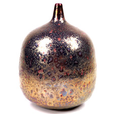 Kunstkeramik hoch gebrannte Vase Maker’s gemarkt Mid Century Studiokeramik H14cm