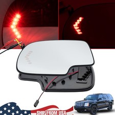 Heated Turn Signal Mirror Glass Driver Side Lh For 2003-2007 Chevy Gmc Cadilla