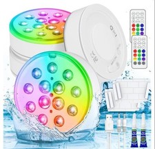 Pool Lights Rechargeable Submersible LED Lights With Remote, 16 Colors Pool 4pcs