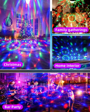 Disco Ball with Remote Strobe Light, DJ Party Lighting for Home Room Dance Bi...