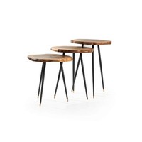 Runder Beistelltisch-Set Wohnzimmer Luxus Tische Wohnzimmer Couchtische