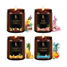 4 Pack Scented Candles Set, Natural Soy Candles for Home Scented, G... Fast Ship