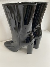 Marc Cain Lack Stiefeletten Gr. 40 schwarz Neu Lackleder Stiefelette