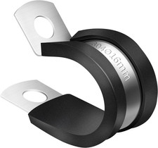 25 Pcs Rubber Cable Clamps, 5/8 Inch Stainless Steel Metal Cable Clamps, Insulat