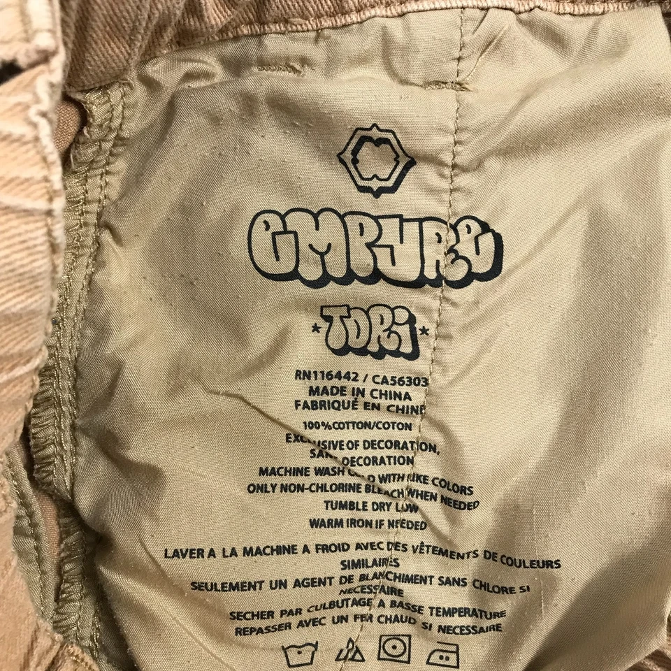 Pantalones Cortos Empyre Mamá Mujer Talla Pequeña Beige Tostado Modelo Tori Algodón Y2K 2.5 Entrepierna Foto 4 de 4