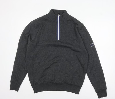 Cutter & Buck Herren Strickpullover grau L 1/2 Reißverschluss hochgeschlossen