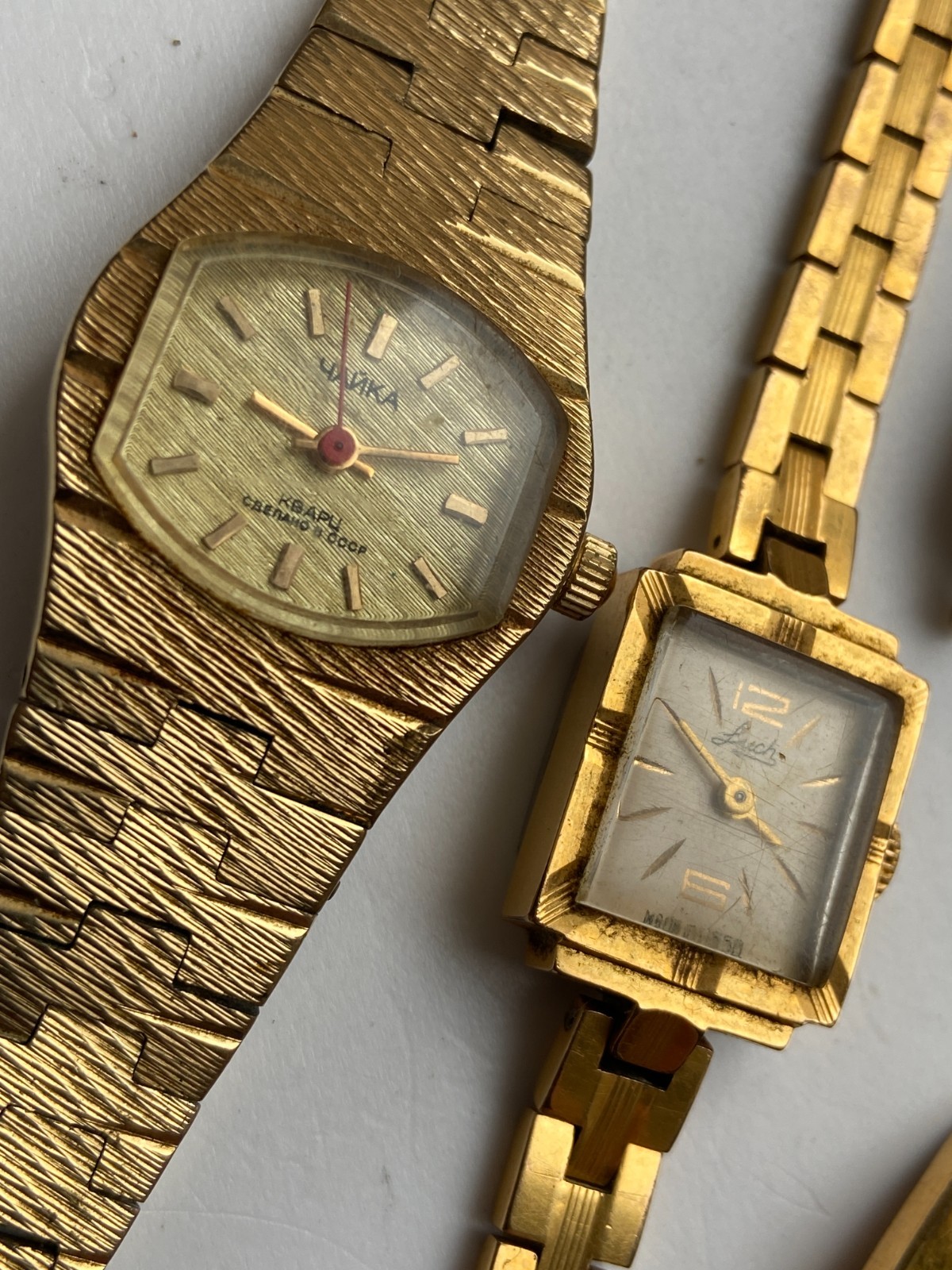 Vintage WRIST WATCH SCRAB AU G GOLD PLATED 10 MICRONS 137 GRAMS G PLAQUE