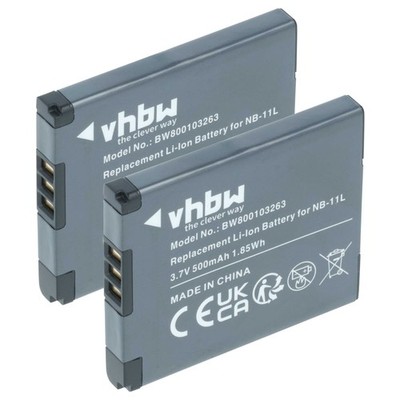 2x Akku für Canon IXUS 132 135 125 127 130 137 133 125 HS 140 145 500mAh 3,7V