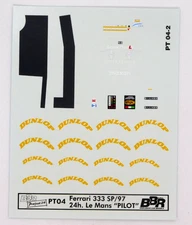 BBR Ferrari 333 SP 1997 Le Mans Pilot PT04-2 DECALS ONLY Project 24