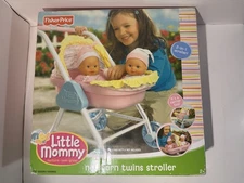 Fisher-Price Little Mommy Newborn Twins Stroller 2006 2-in-1 Carrier Toy New