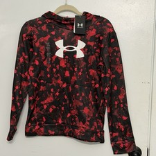 Under Armour Boys Hoodie Fleece Pullover Camoflauge Activewear Outerwear Size YL