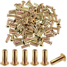 100 Pcs Multi-Grip Rivet-Nuts, 1/4-20 Rivet Nut Steel Pre-bulbed Shank Plus N...