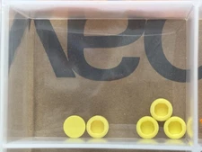 LEGO Parts - Bright Light Yellow Tile, Round 1 x 1 - No 98138 - QTY 5