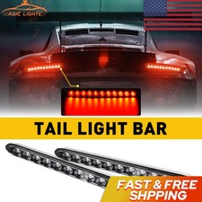 2X 15" Clear Lens LED 11 Truck Trailer RV Stop Tail Turn Brake Light Bar Sealed
