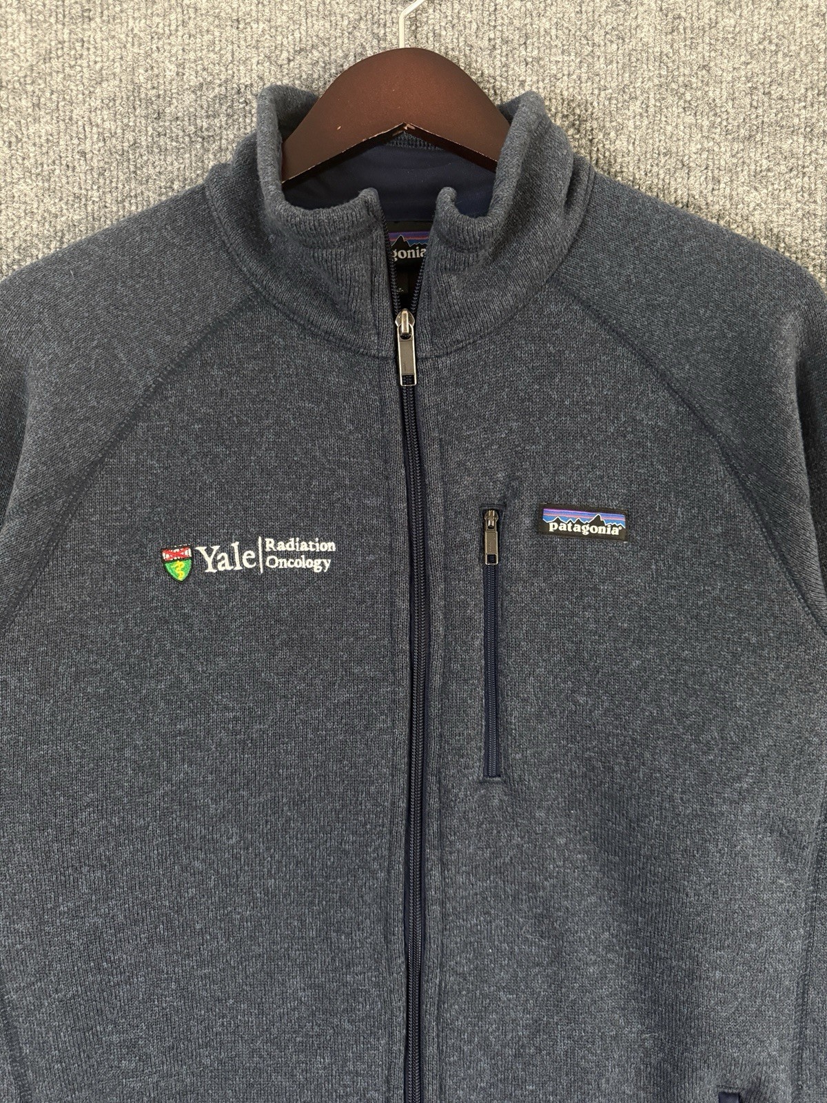 Patagonia Full Zip Sweatshirt Jacket Yale Size XL Navy Blue Outdoors Y2K Active thumbnail 3