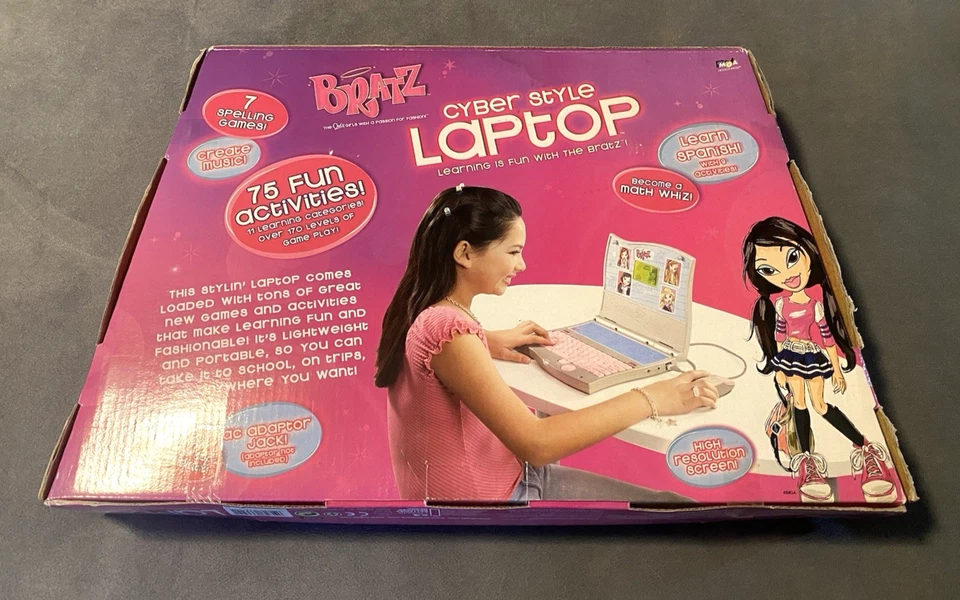 NEW BRATZ CYBER STYLE EDUCATIONAL LEARNING LAPTOP SPELLING MATH MGA  COMPUTER - Image 2 of 3