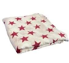 ⭐️ Aden + Anais Red Star Muslin Swaddle Blanket 42x44 Soft Cotton Retired Print