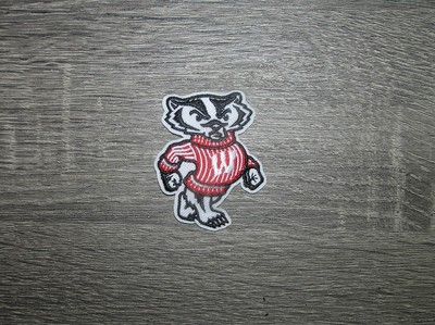 Wisconsin Badgers University College Bucky Embroidered Iron On Patch 2 ...